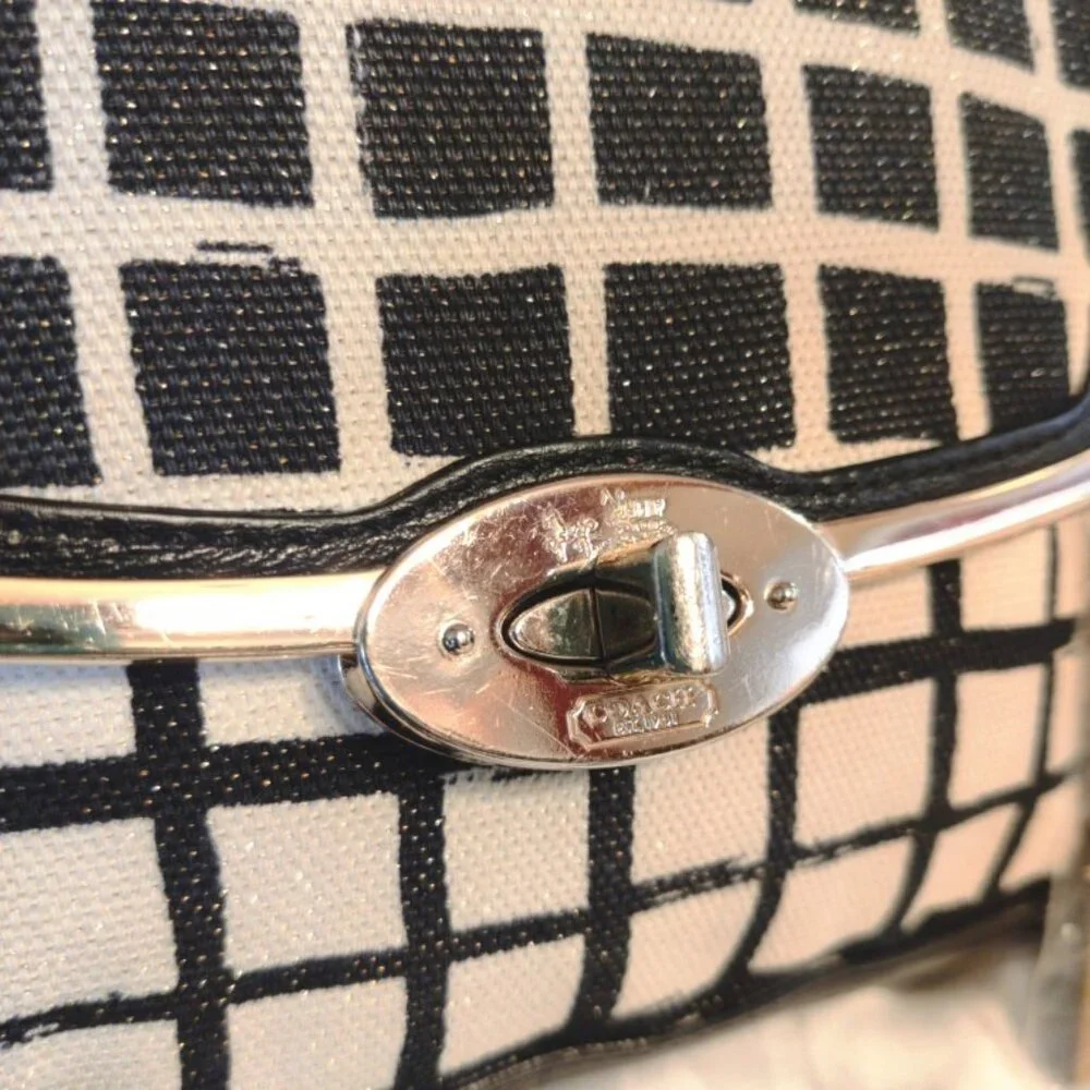 Coach Madison Sadie Top Handle or Crossbody in Black/Cream EUC + NWT Gold Chain - Picture 2 of 16